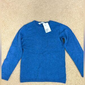 NWT H&M Boys Crew Neck Cotton Blue Sweater Pullover Sz 6-8